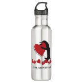 Ik hou meer van je! Penguin en Red Heart Waterfles (Voorkant)