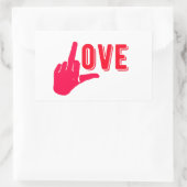 Ik hou meer van je. rechthoekige sticker (Tas)