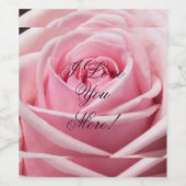 "Ik hou meer van je" Roze roze roze waslabel Wijn Etiket (Enkel label)