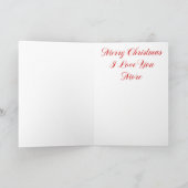 Ik hou meer van je, Snowman Feestdagen Kaart (Binnen)