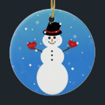 Ik hou meer van je Snowman Keramisch Ornament<br><div class="desc">Een ontwerp dat ik heb gemaakt.</div>