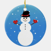 Ik hou meer van je Snowman Keramisch Ornament (Achterkant)
