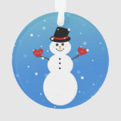Ik hou meer van je Snowman Ornament (achterkant)