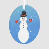 Ik hou meer van je Snowman Ornament (voorkant)