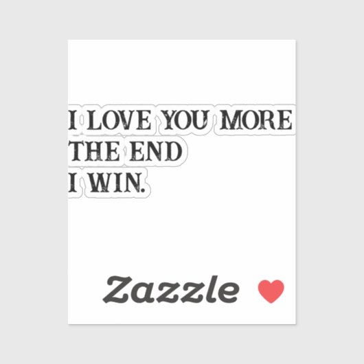 Ik hou meer van je sticker (Vel)