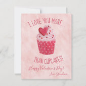 Ik hou meer van je... Than Cupcakes Valentijnsdag Feestdagenkaart (Voorkant)