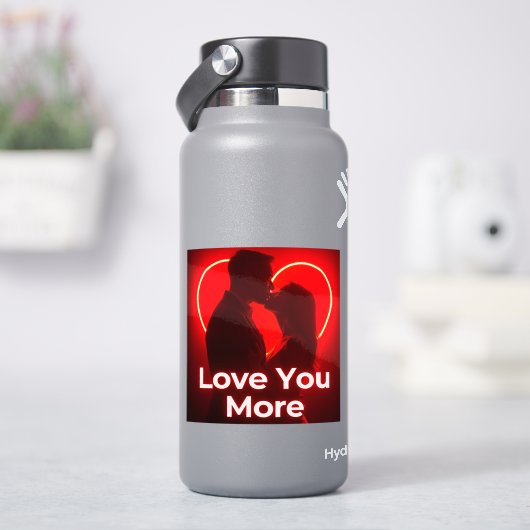 Ik hou meer van je valentijn design sticker (HydroFlask)