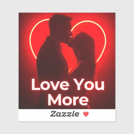 Ik hou meer van je valentijn design sticker (Vel)