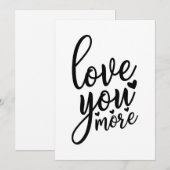 Ik hou meer van je, Valentijnsdag Kaart (Voorkant / Achterkant)
