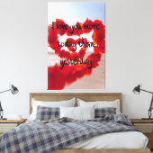 Ik hou meer van je vandaag dan van gisteren canvas afdruk (Insitu (Slaapkamer))