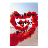 Ik hou meer van je vandaag dan van gisteren foto afdruk (Voorkant)