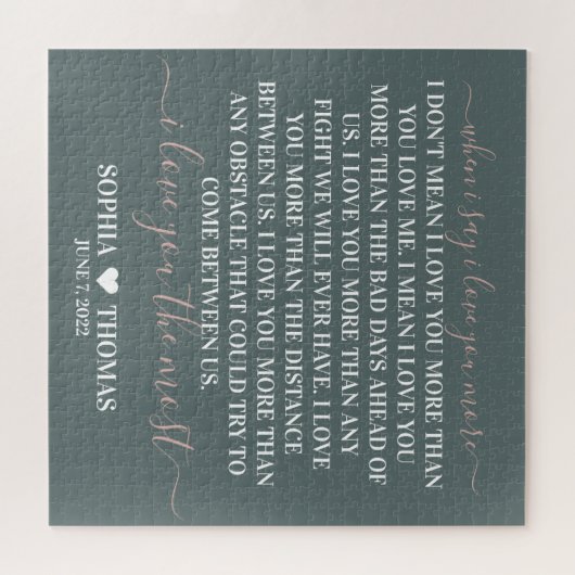 Ik hou meer van je verjaardagscadeau Grootouders Legpuzzel (Horizontaal)