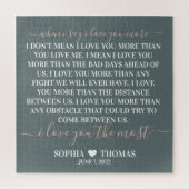 Ik hou meer van je verjaardagscadeau Grootouders Legpuzzel (Verticaal)