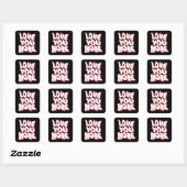 IK HOU MEER VAN JE VIERKANTE STICKER (Vel)