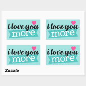 Ik hou meer van je word art sticker (Vel)