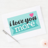 Ik hou meer van je word art sticker (Envelop)