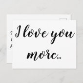 Ik hou meer van jou aankondigingskaart (Voorkant / Achterkant)
