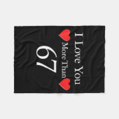 Ik hou meer van jou dan 67 Meme Valentijn 6 7 Mann Fleece Deken (Voorkant (Horizontaal))