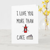 IK HOU MEER VAN JOU DAN, Grappige Valentijnskaart Kaart (Gele Bloem)