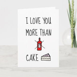 IK HOU MEER VAN JOU DAN, Grappige Valentijnskaart Kaart
