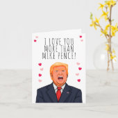 Ik hou meer van jou dan Mike Pence Valentijn Kaart (Gele Bloem)