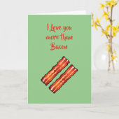 Ik hou meer van jou dan van Bacon Kaart in lichtgr (Gele Bloem)