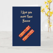 Ik hou meer van jou dan van Bacon Kaart in marineb (Gele Bloem)
