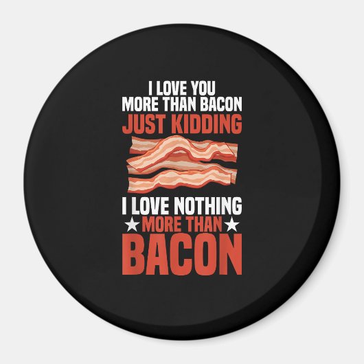 Ik hou meer van jou dan van bacon, leuke ontbijtst magneet (Voorkant)