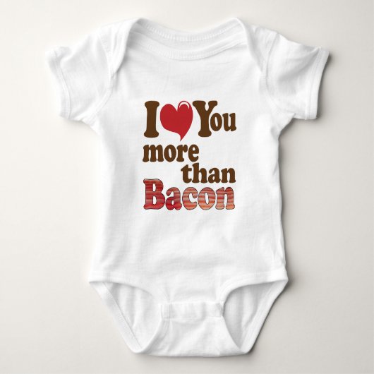 Ik Hou Meer van Jou dan van Bacon Romper (Voorkant)