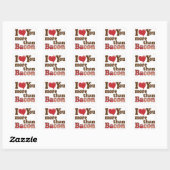 Ik Hou Meer van Jou dan van Bacon Vierkante Sticker (Vel)