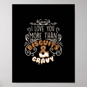Ik hou meer van jou dan van Biscuits Jus Grappige Poster