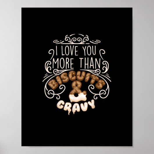 Ik hou meer van jou dan van Biscuits Jus Grappige Poster (Voorkant)