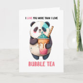Ik hou meer van jou dan van bubble tea kawaii pand kaart (Voorkant)