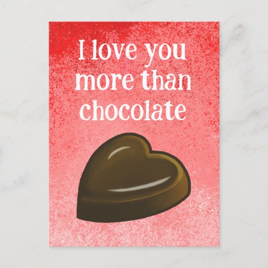 Ik hou meer van jou dan van chocolade feestdagenkaart (Voorkant)