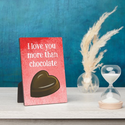 Ik hou meer van jou dan van chocolade fotoplaat (Zijkant)