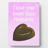 Ik hou meer van jou dan van chocolade fotoplaat (voorkant)