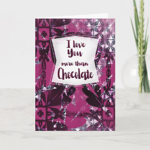 Ik hou meer van jou dan van chocolade – jubileumka kaart