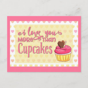 Ik hou meer van jou dan van Cupcakes Briefkaart