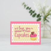 Ik hou meer van jou dan van Cupcakes Briefkaart (Staand voorkant)