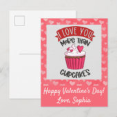 Ik hou meer van jou dan van Cupcakes Briefkaart (Voorkant / Achterkant)