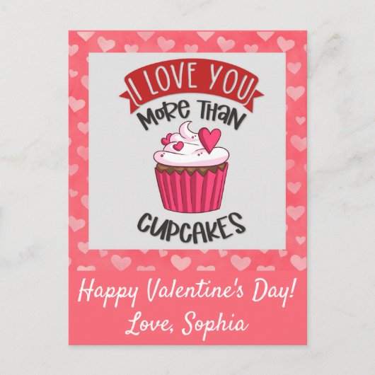 Ik hou meer van jou dan van Cupcakes Briefkaart (Voorkant)