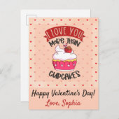 Ik hou meer van jou dan van Cupcakes Briefkaart (Voorkant / Achterkant)