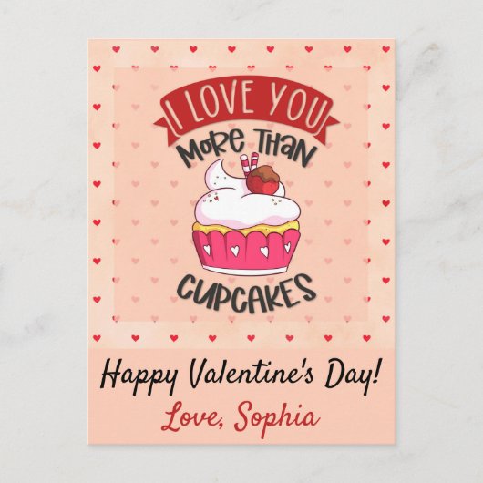 Ik hou meer van jou dan van Cupcakes Briefkaart (Voorkant)