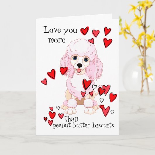 Ik hou meer van jou dan van een pindakaasperzikval kaart (Gele Bloem)