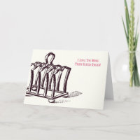 Ik hou meer van jou dan van gesneden brood! kaart