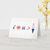 Ik hou meer van jou dan van ijs Valentijnsdag Kaart (Gele Bloem)