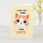 Ik Hou Meer Van Jou Dan Van Katten Kaart (Gele Bloem)
