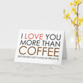 Ik hou meer van jou dan van koffie kaart (Gele Bloem)