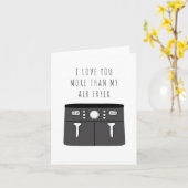 Ik hou meer van jou dan van mijn Airfryer Kaart (Gele Bloem)