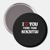 Ik hou meer van jou dan van Ninjutsu, grappig vrou Magneet (Voorkant / Achterkant)